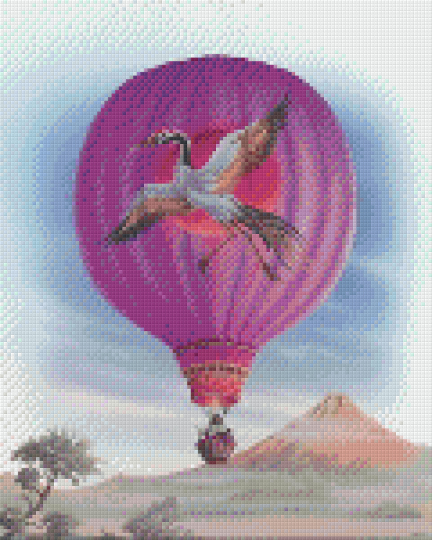 Rob Pohl Hot Air Balloon Crane [9] Nine Baseplates Pixelhobby  Mini Mosaic Art Kit image 0